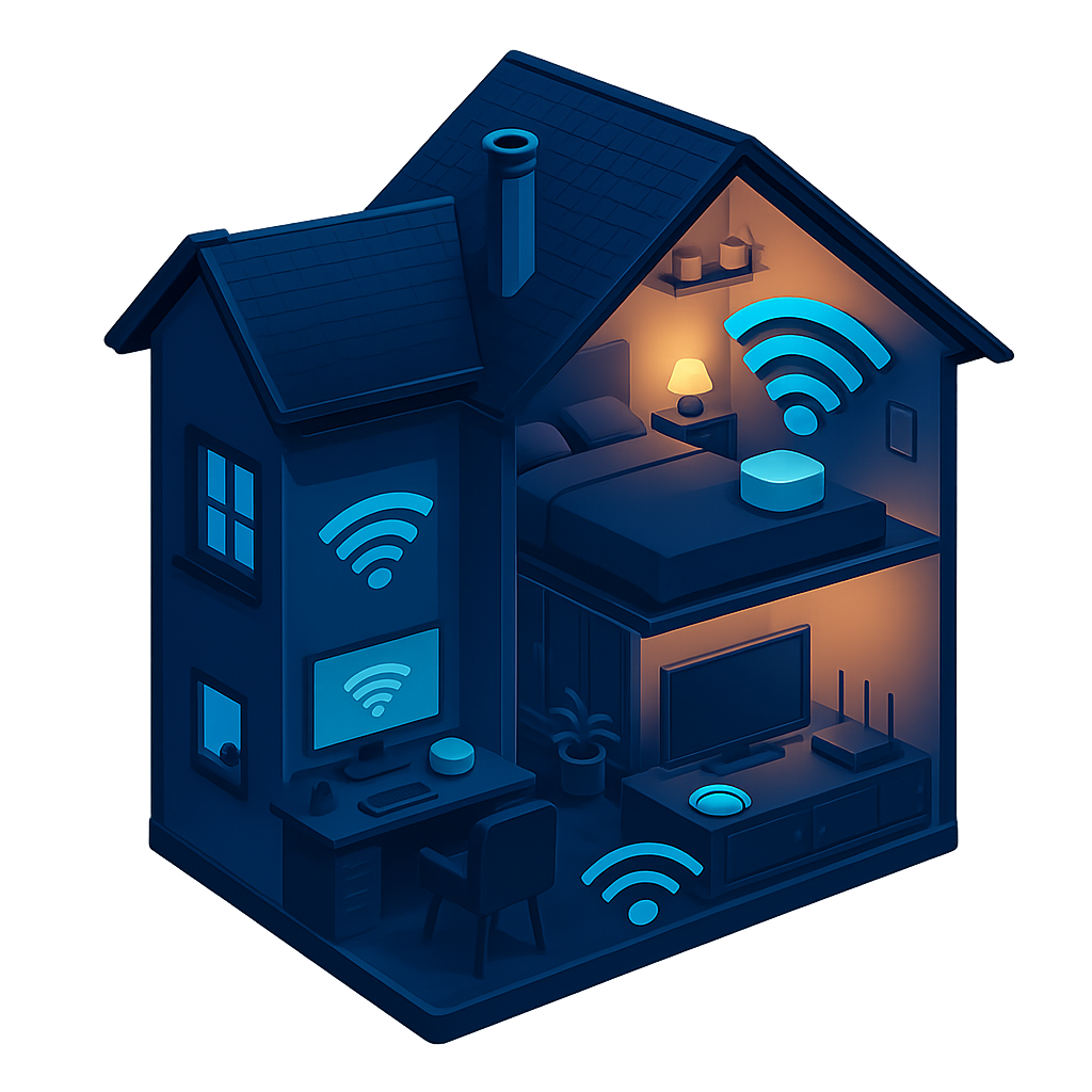 Casa com WiFi Mesh